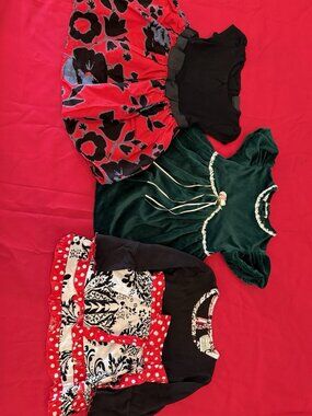 Bundle Set 3 Pieces Dress Girls  Size: 2-3 & 9M